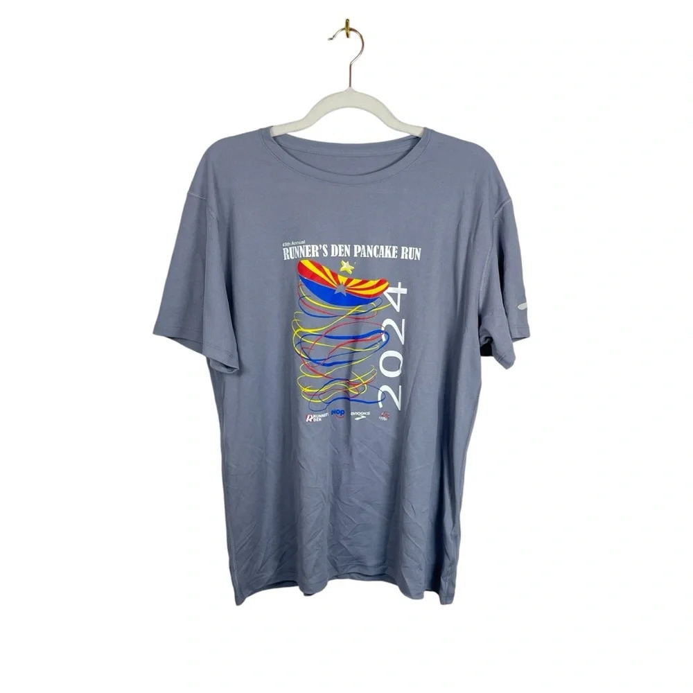 NWOT Brooks Running Pancake Run Athletic Tee in Grey Size XL - Picture 5 of 9